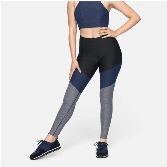 Outdoor Voices “Springs 7/8 Leggings” Grey and Blue, Size Small - Picture 1 of 8